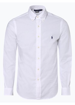 Polo Ralph Lauren Koszula męska Mężczyźni Slim Fit Bawełna biały jednolity button down ze sklepu vangraaf w kategorii Koszule męskie - zdjęcie 134378061