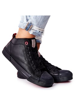 Damskie Wysokie Trampki Cross Jeans II2R4032C Czarne ze sklepu ButyModne.pl w kategorii Trampki damskie - zdjęcie 134764194