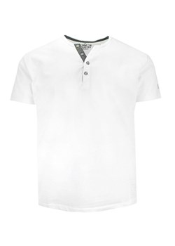 T-shirt Bawełniany z Guzikami przy Kołnierzyku, Biały bez Nadruku, Krótki Rękaw -PAKO JEANS TSPJNSHIRTbi ze sklepu JegoSzafa.pl w kategorii T-shirty męskie - zdjęcie 142670440