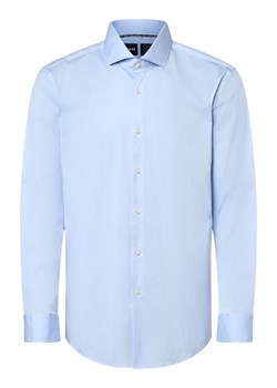 BOSS Koszula męska łatwa w prasowaniu Mężczyźni Slim Fit jasnoniebieski jednolity kołnierzyk włoski ze sklepu vangraaf w kategorii Koszule męskie - zdjęcie 153201002
