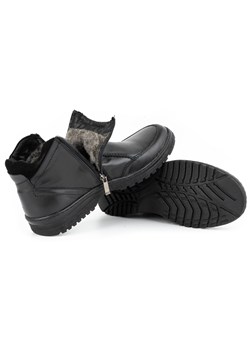 Buty męskie sztyblety skórzane zimowe 816 Czarne ze sklepu butyolivier w kategorii Buty zimowe męskie - zdjęcie 162370544