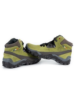 Buty męskie skórzane zimowe 134GT zielone ze sklepu butyolivier w kategorii Buty zimowe męskie - zdjęcie 162371134