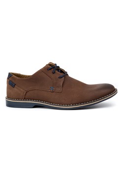 KOMODO Buty męskie skórzane casual 859L brązowe ze sklepu ButyModne.pl w kategorii Buty eleganckie męskie - zdjęcie 166674921