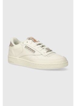 Reebok Classic sneakersy skórzane Club C 85 kolor beżowy 100074162 ze sklepu ANSWEAR.com w kategorii Buty sportowe damskie - zdjęcie 171197274