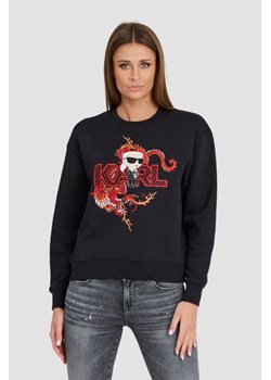 KARL LAGERFELD Czarna bluza ikonik lny, Rozmiar M ze sklepu outfit.pl w kategorii Bluzy damskie - zdjęcie 173284401