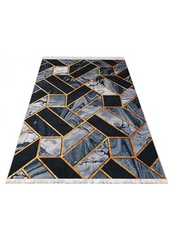 Czarno-szary geometryczny dywan glamour Czarny mat Malta 2X ze sklepu Edinos.pl w kategorii Dywany - zdjęcie 176309032
