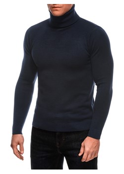 Sweter męski z golfem 248E - granatowy ze sklepu Edoti w kategorii Swetry męskie - zdjęcie 176412890