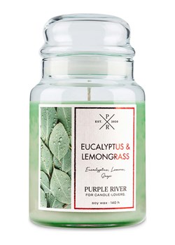 Purple River Świeca zapachowa &quot;Eucalyptus &amp; Lemongrass&quot; - 623 g ze sklepu Limango Polska w kategorii Świece i dyfuzory - zdjęcie 178165310