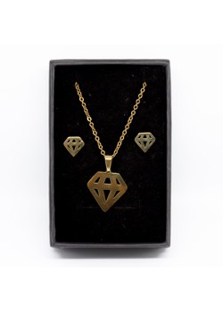 Komplet biżuterii złoty diamencik + PUDEŁKO ze sklepu otien.com w kategorii Komplety biżuterii - zdjęcie 179802701