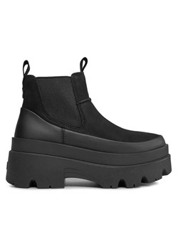 UGG Skórzane sztyblety &quot;Brisbane&quot; w kolorze czarnym ze sklepu Limango Polska w kategorii Botki - zdjęcie 180400371