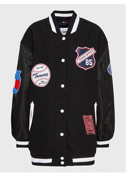 Tommy Jeans Curve Kurtka bomber Letterman DW0DW15076 Czarny Oversize ze sklepu MODIVO w kategorii Kurtki damskie - zdjęcie 182714331